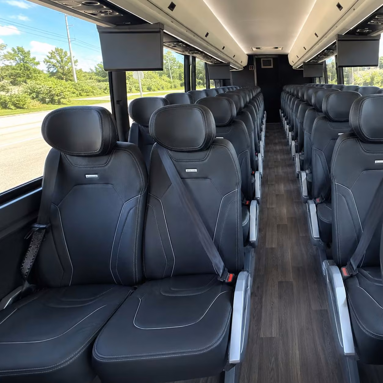 56 passenger charter bus interior